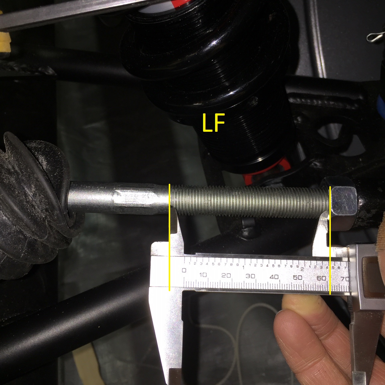 LF tie rod measurement