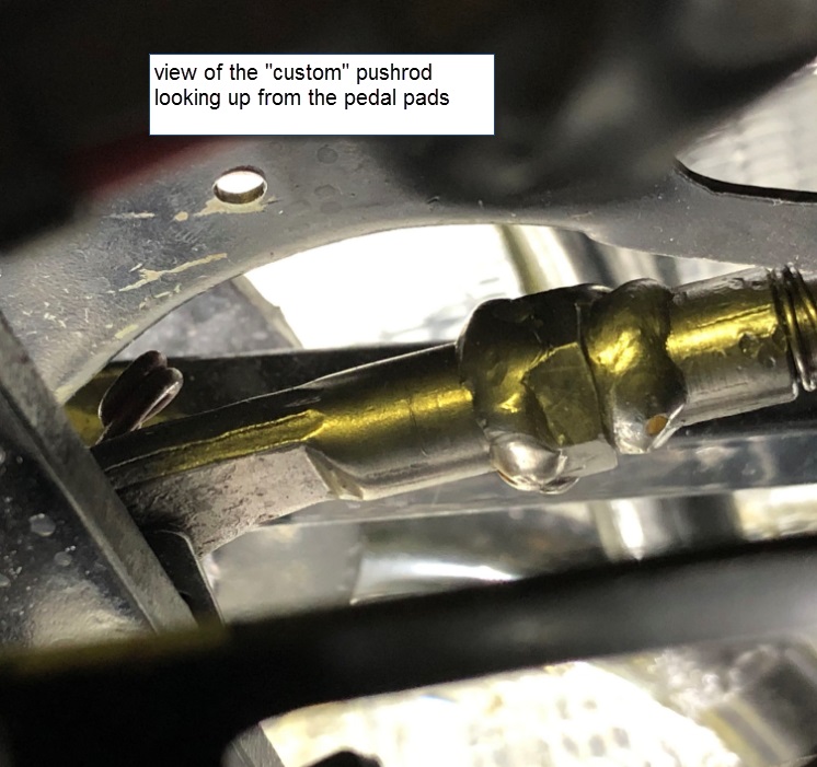 brake pedal pushrod   underside