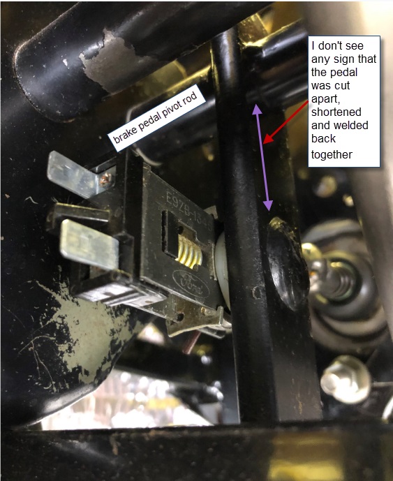 brake pedal pushrod modified