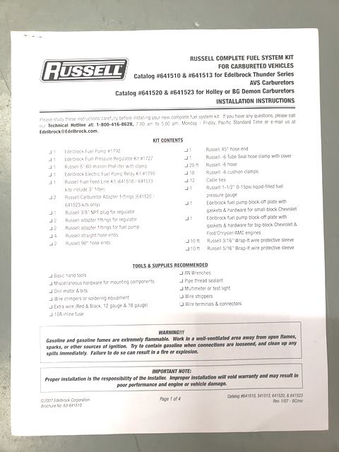 fuel system kit 00