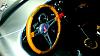 Leather wrapped steering wheel