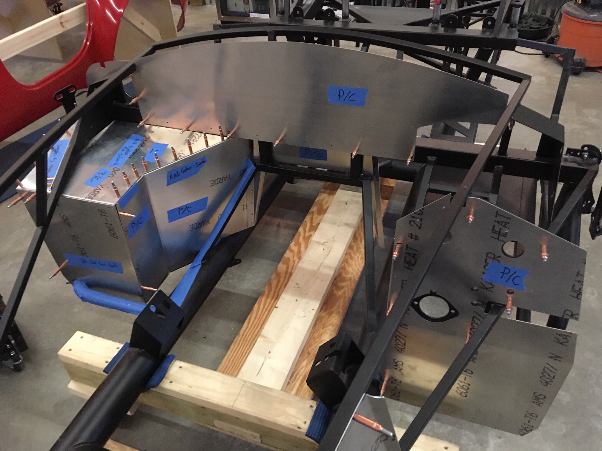Passenger foot box install
