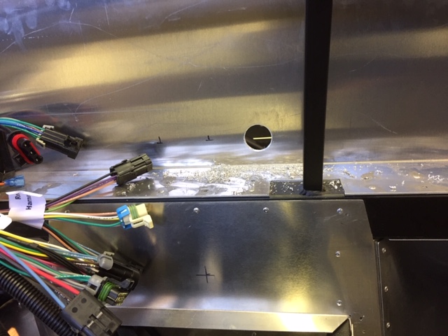 cut hole thru firewall back