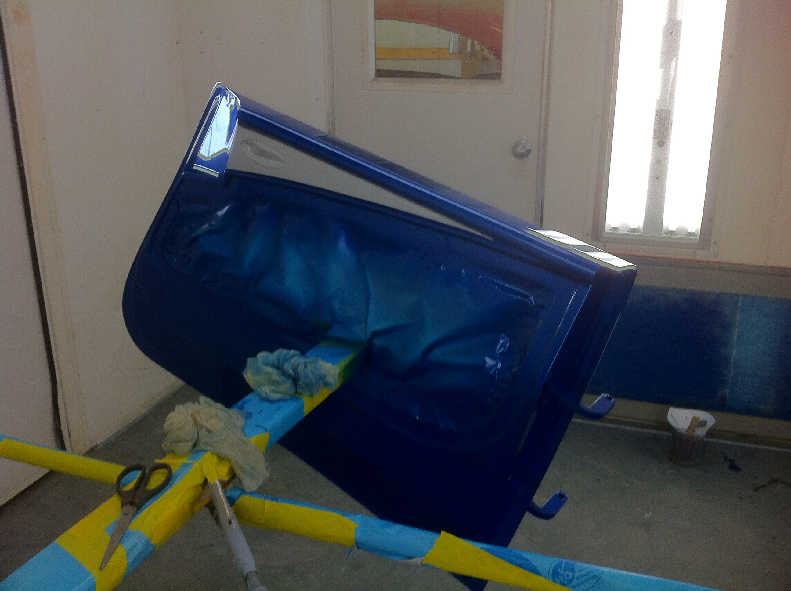 Door being painted.