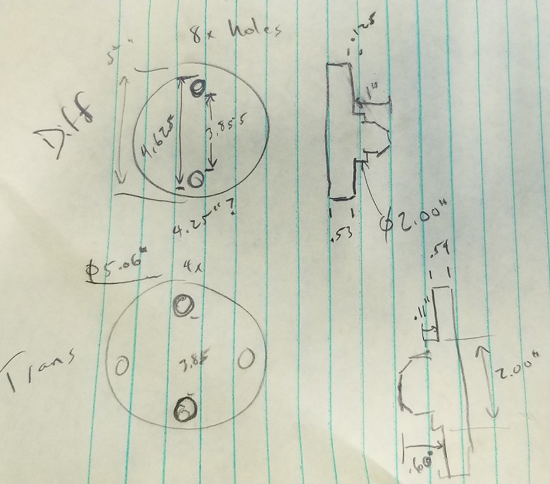 2019 04 05 1TCase To Diff Flange Coupler Sketch
