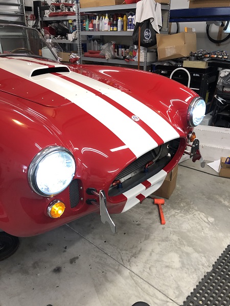 LED headlights installed