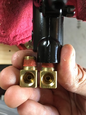 90 degree brake line adapter
