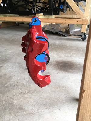 Brake Calipers Painted Closeup