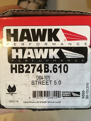 Hawk Pads Front
