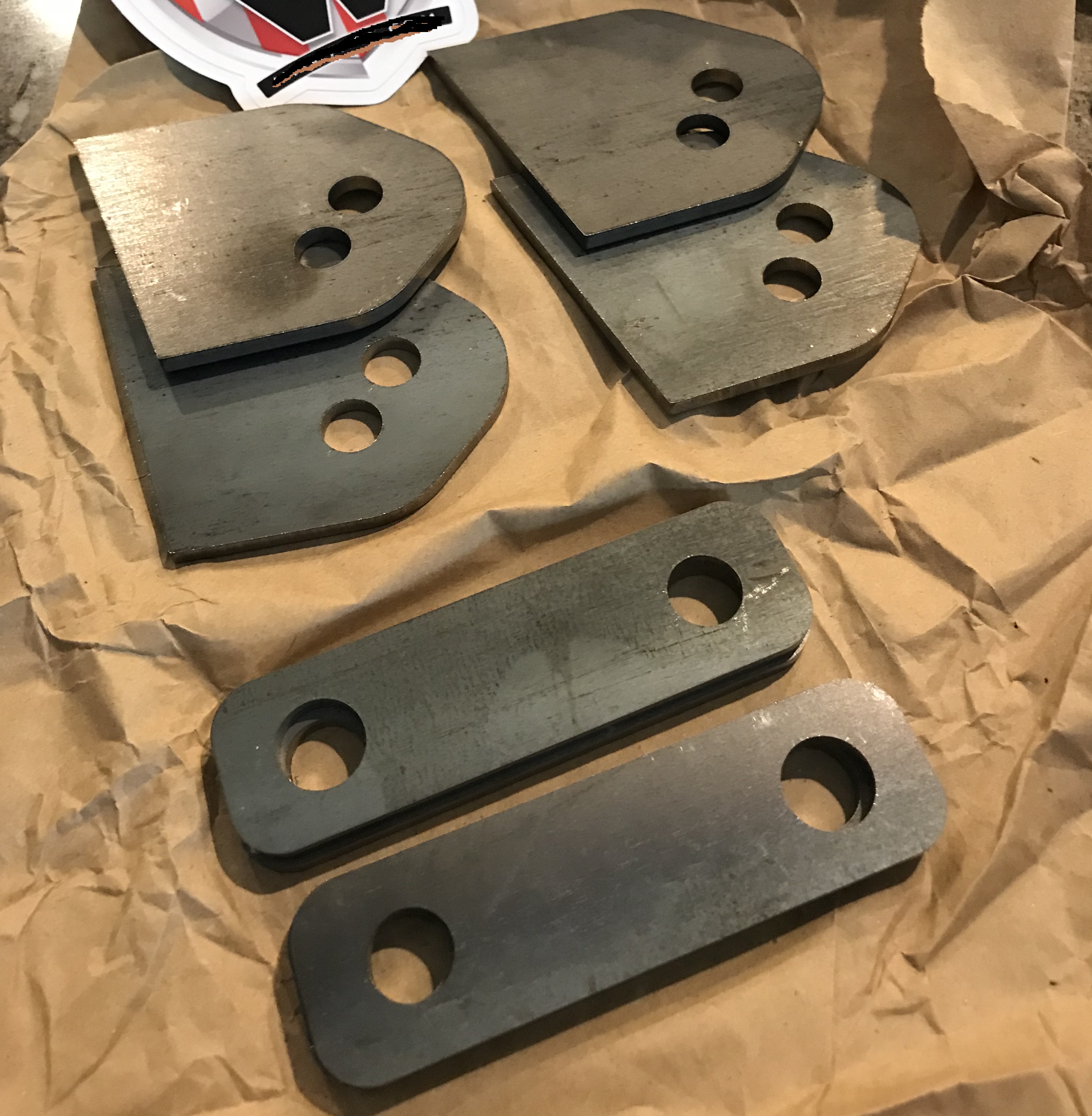 Laser cut STi adapter plates and "wagon mod" reinforcement plates