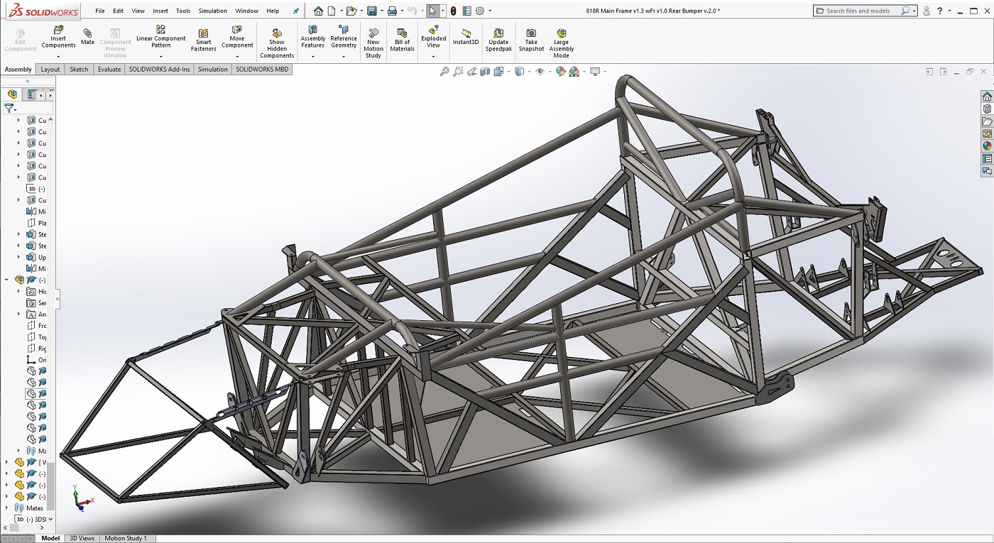 818R Chassis SW qtr view 2