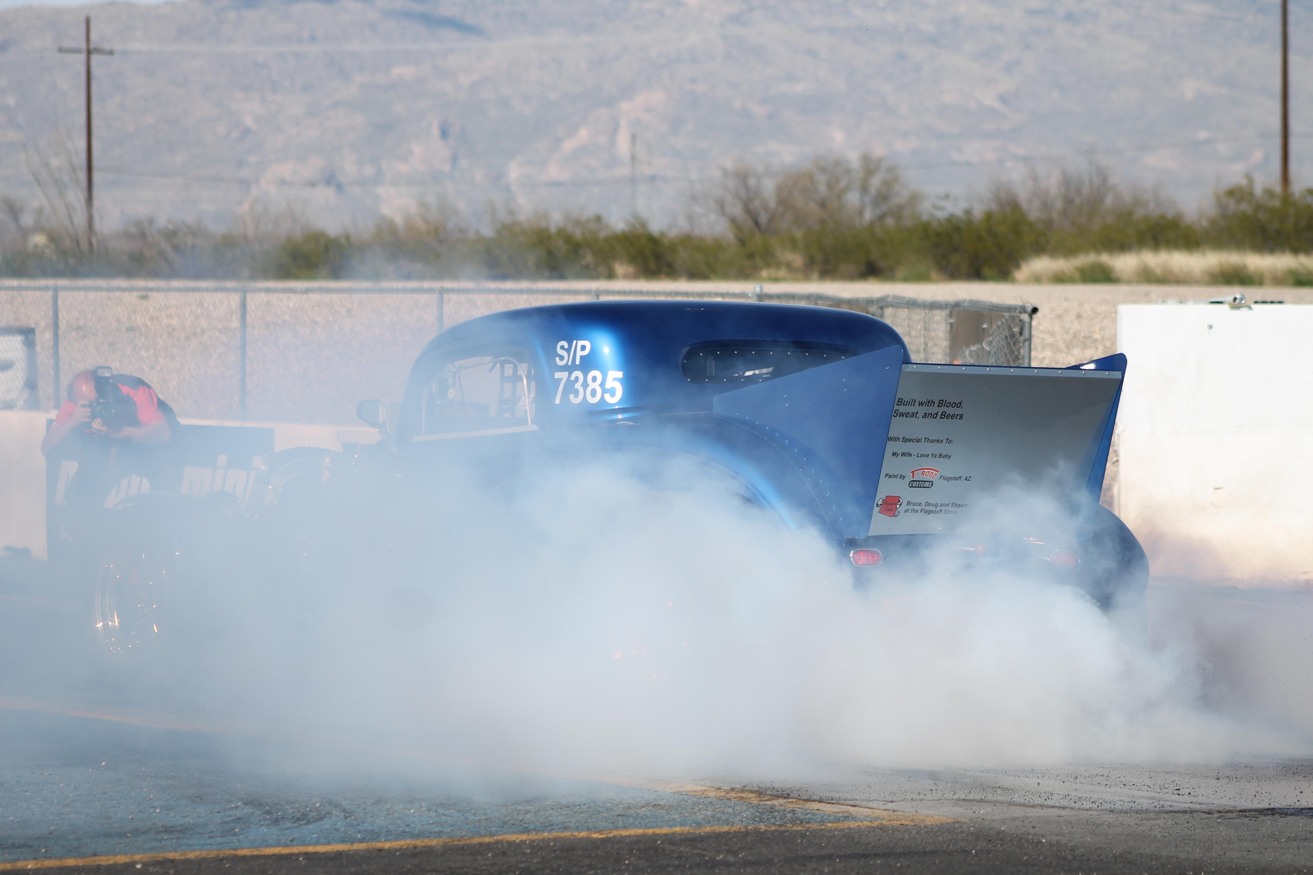 Burnout at Arizona Shootout 2019, Tucson Dragway -- an annual drag race at this great facility where Street Outlaws films no-prep events

Right click and select view image.