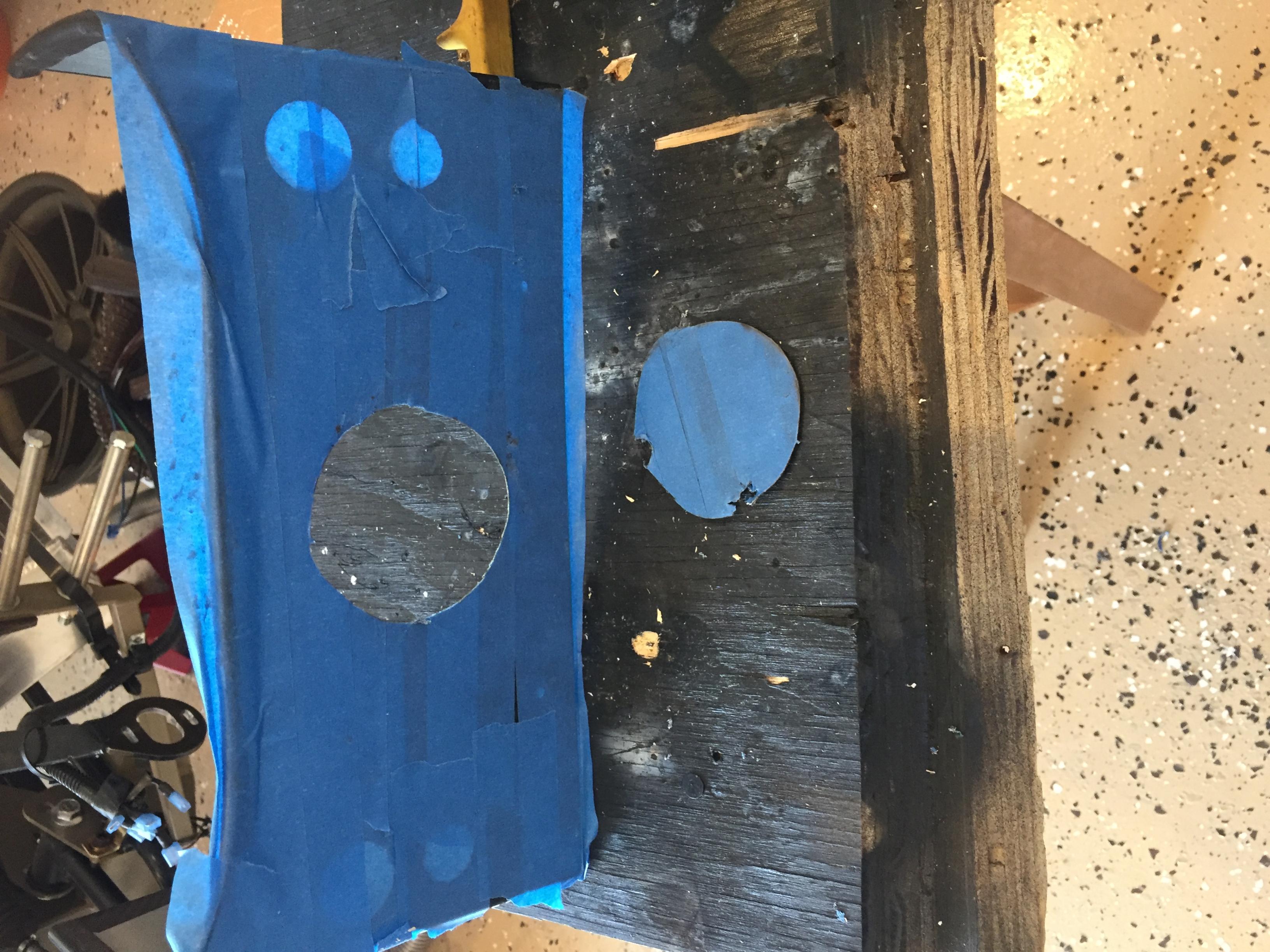 Cut hole in dash with Jig Saw
