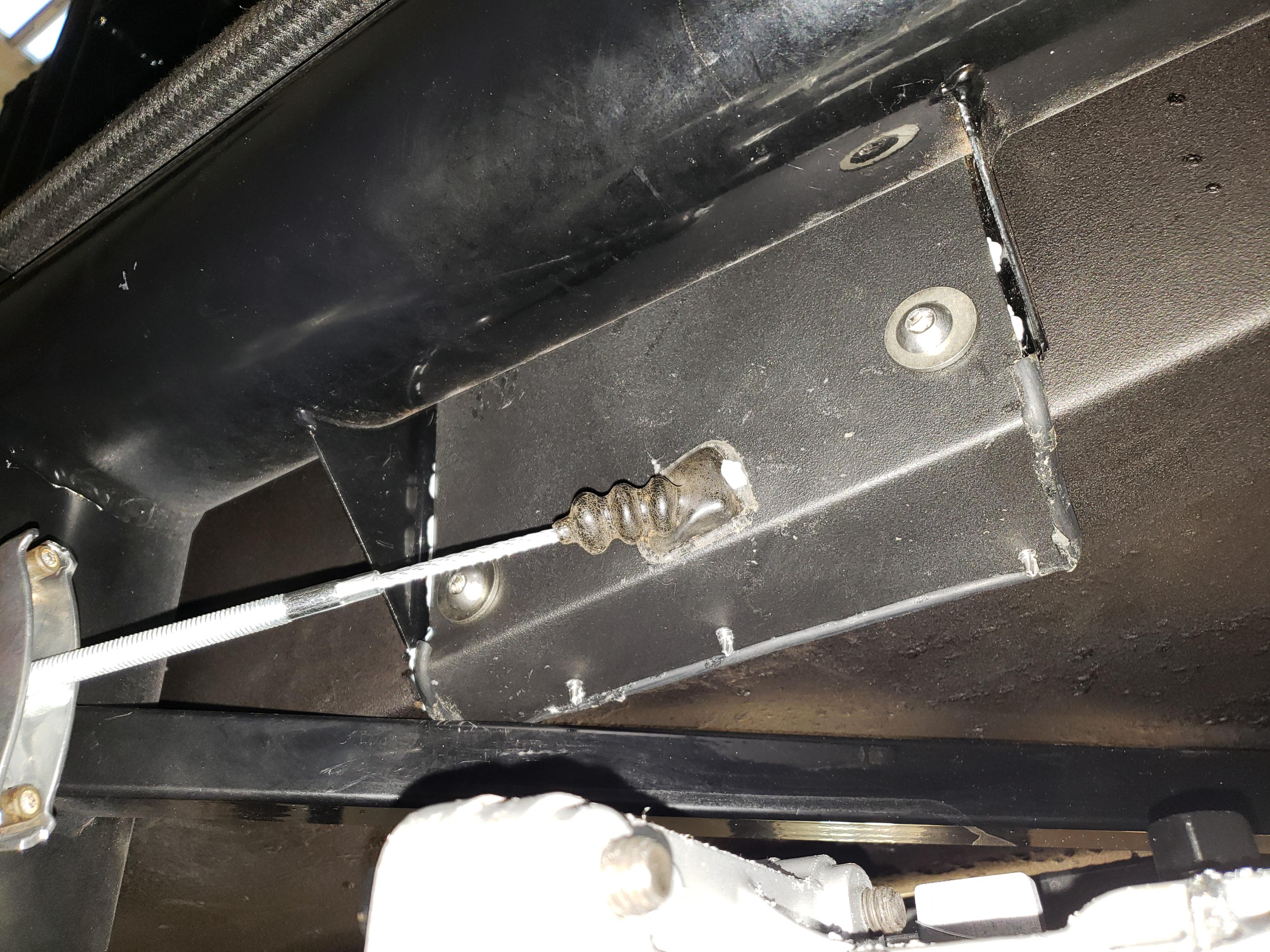 E-brake custom bottom cover panel