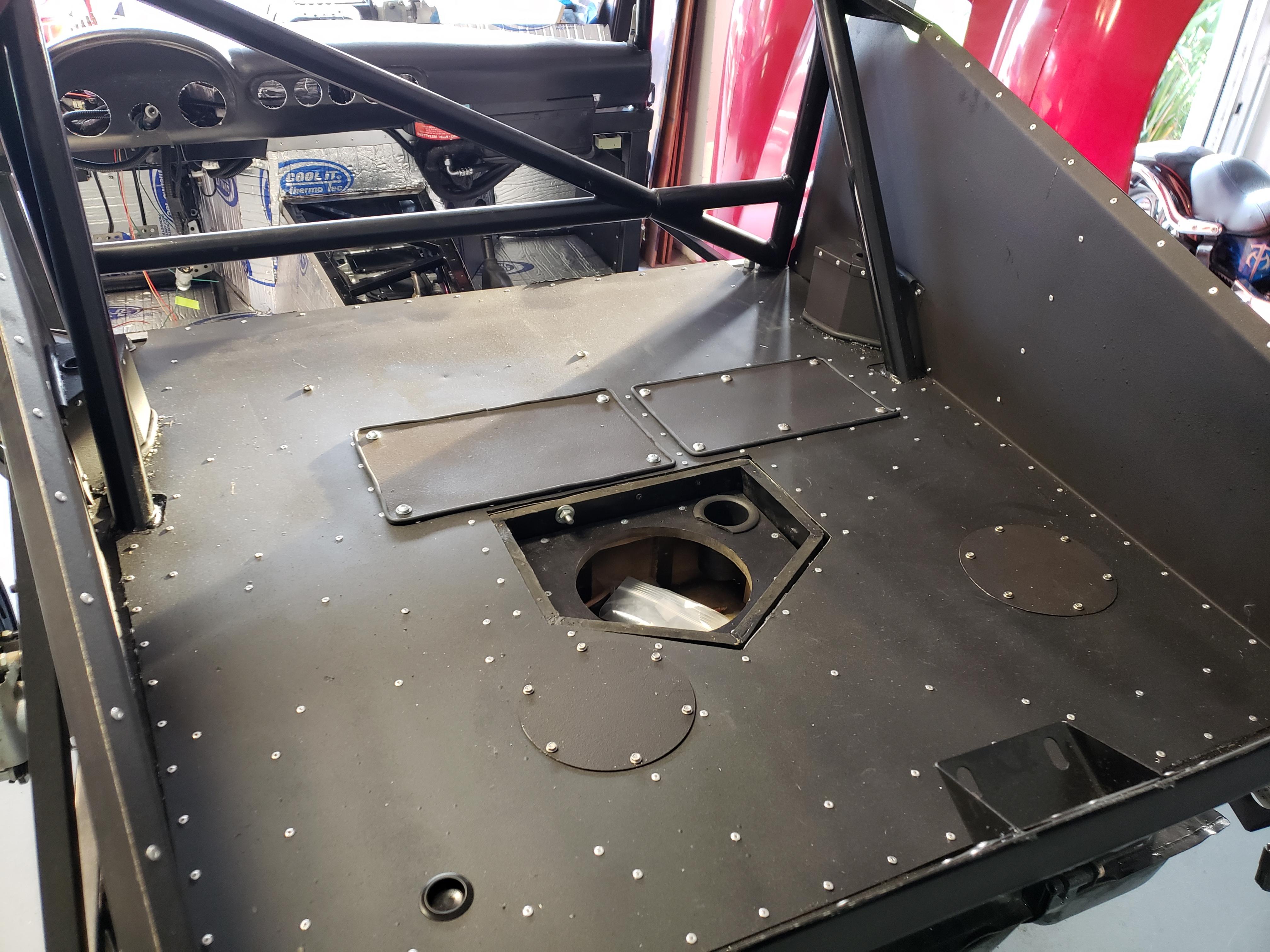 Completed trunk floor