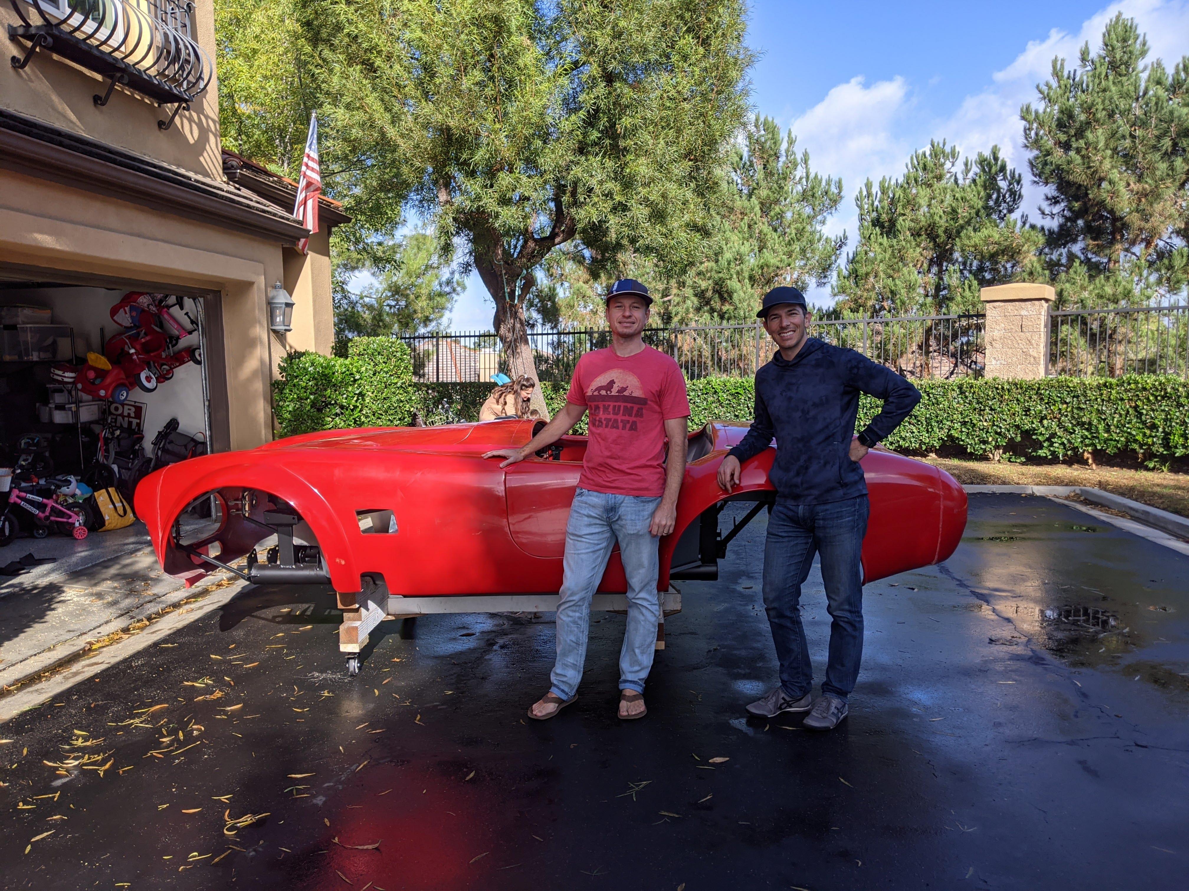 Craig and Matt with the car
