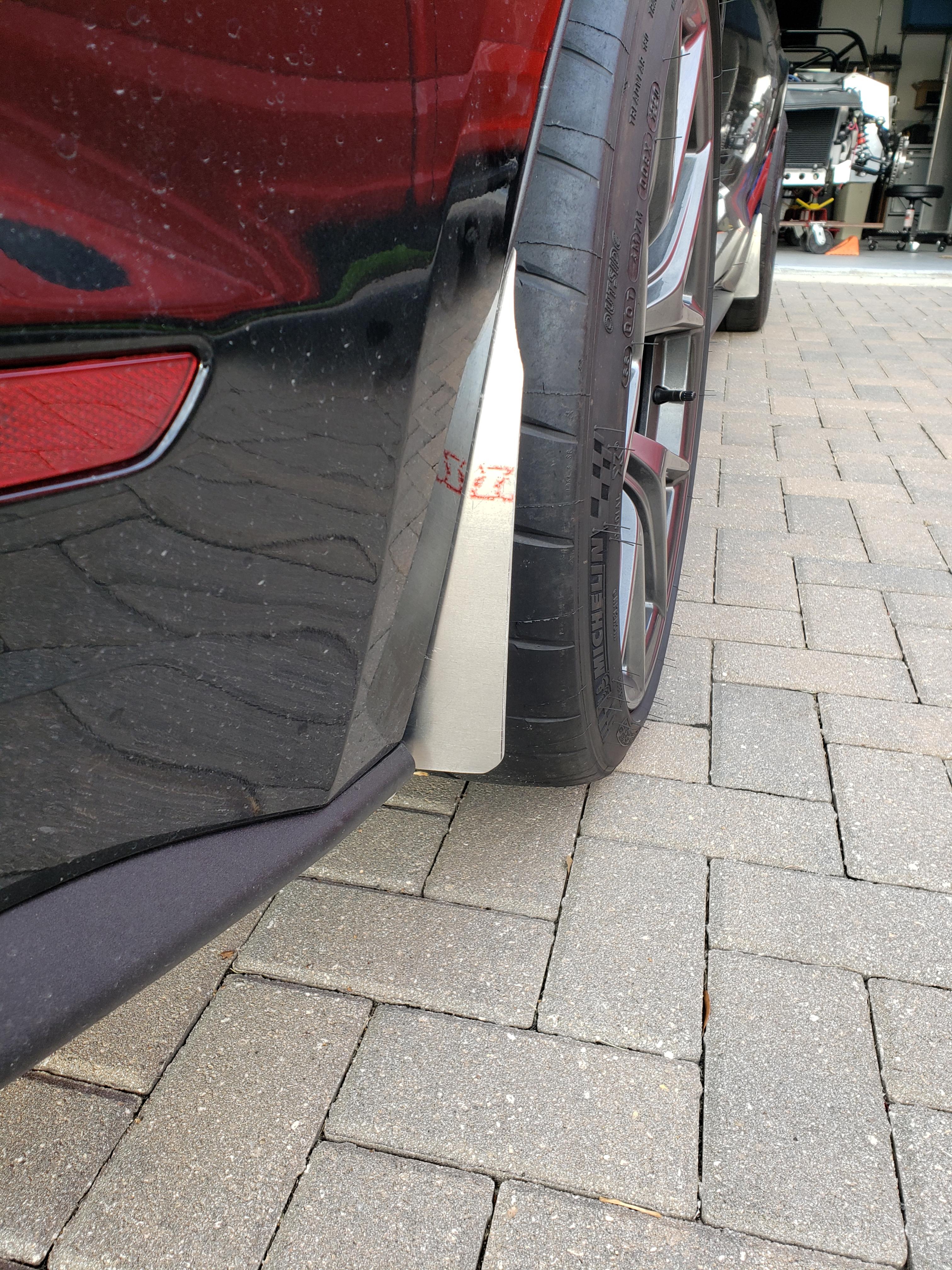 Rear aluminum mud flaps