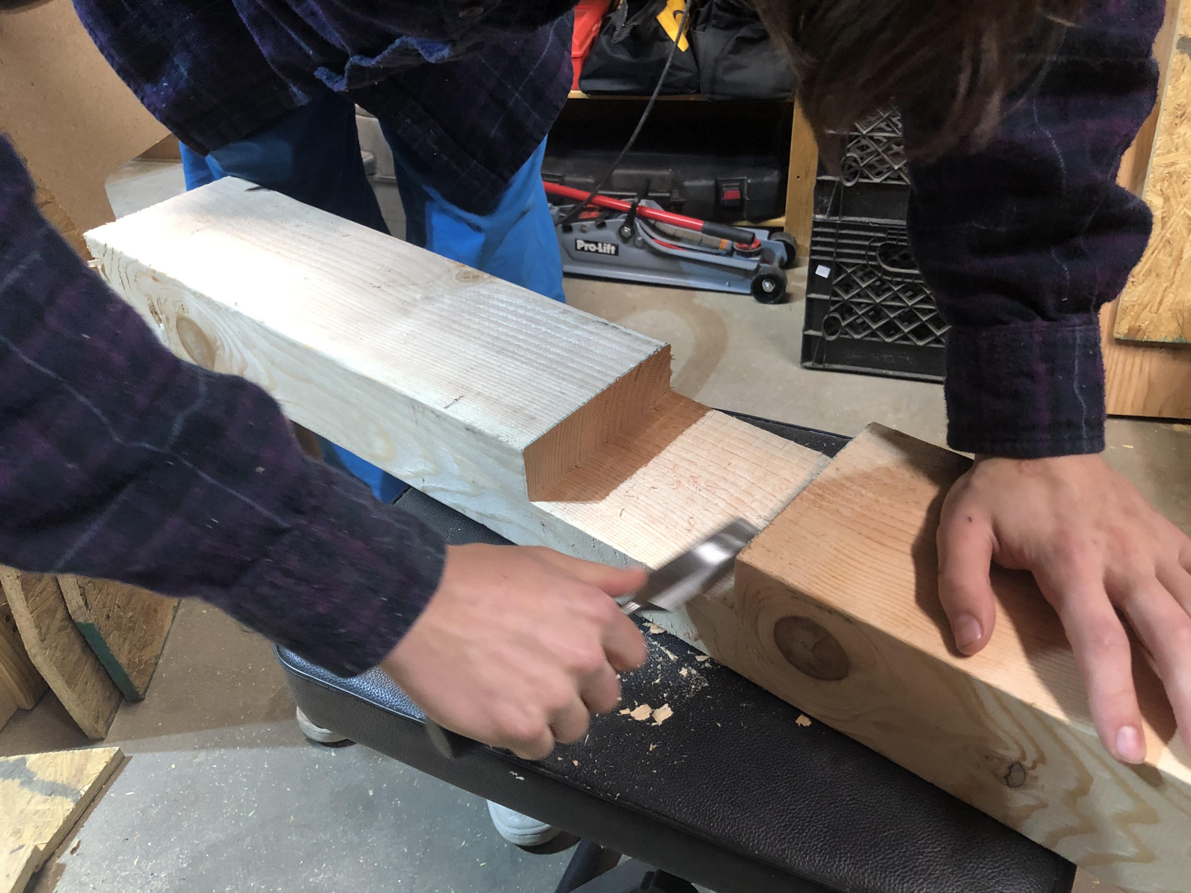 FF Chassis buck Joseph lap joint finishing