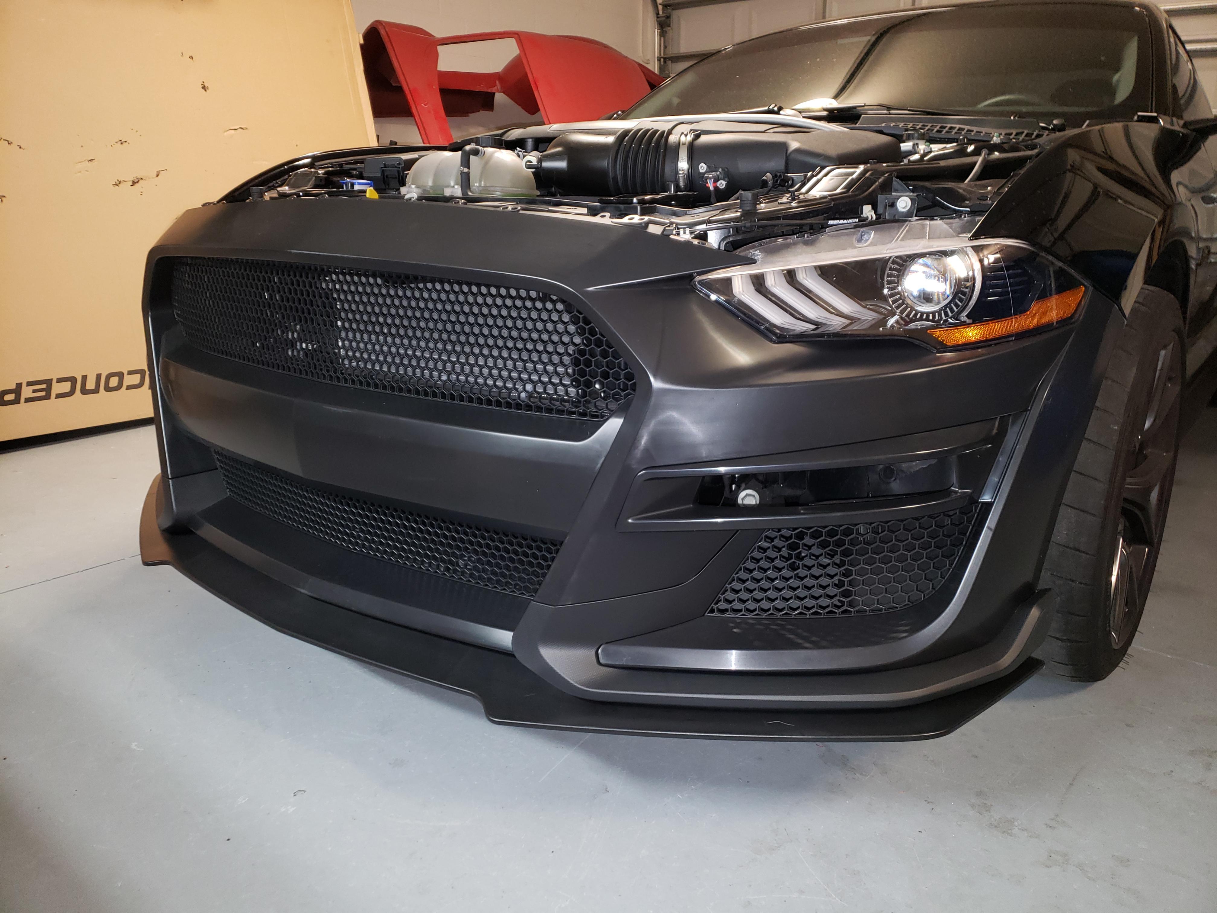 GT500 front bumper test fit