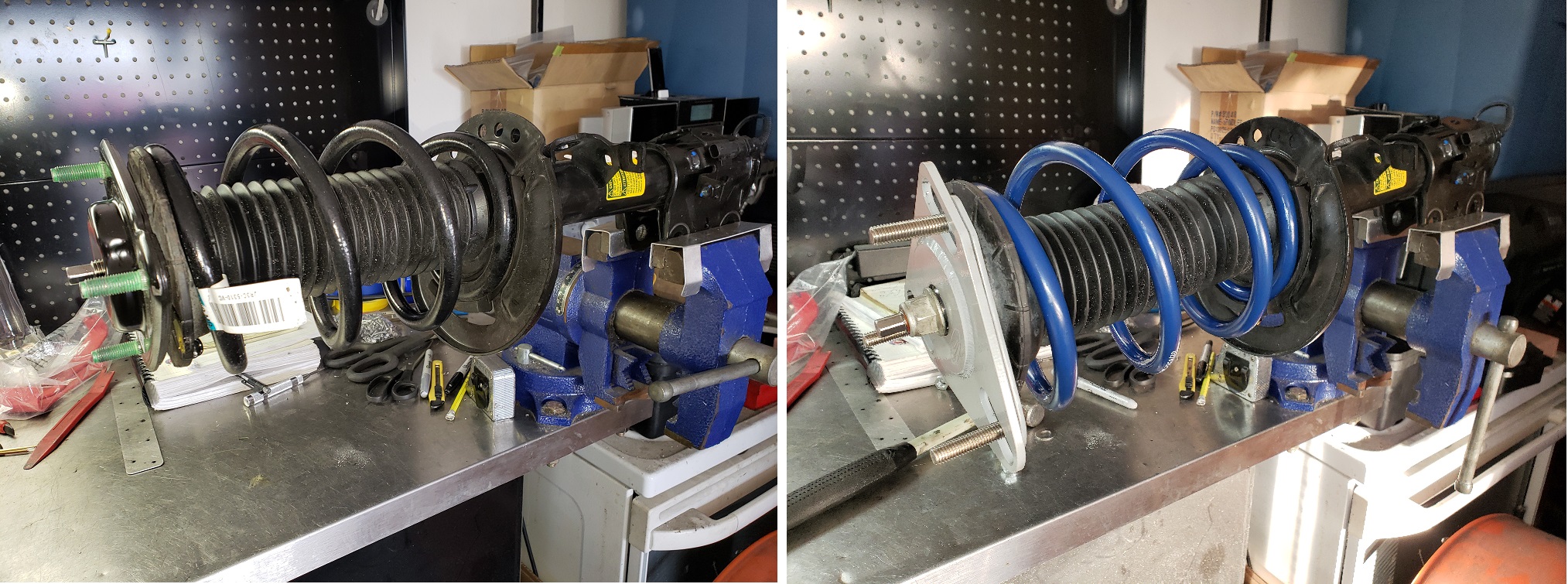 Front struts   before and after
