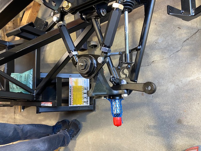 pass side front axle area w no brakes or shocks