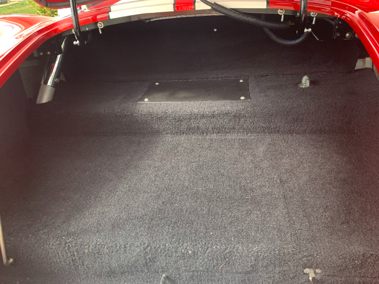 "MK1" Trunk with Russ Thompson hoop, hidden hinge and battery relocation mod.
