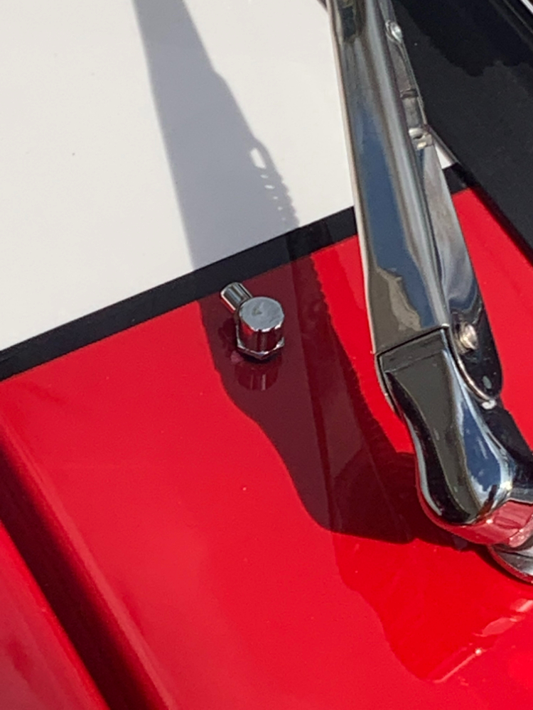 Added wipers and windscreen washers - original type.