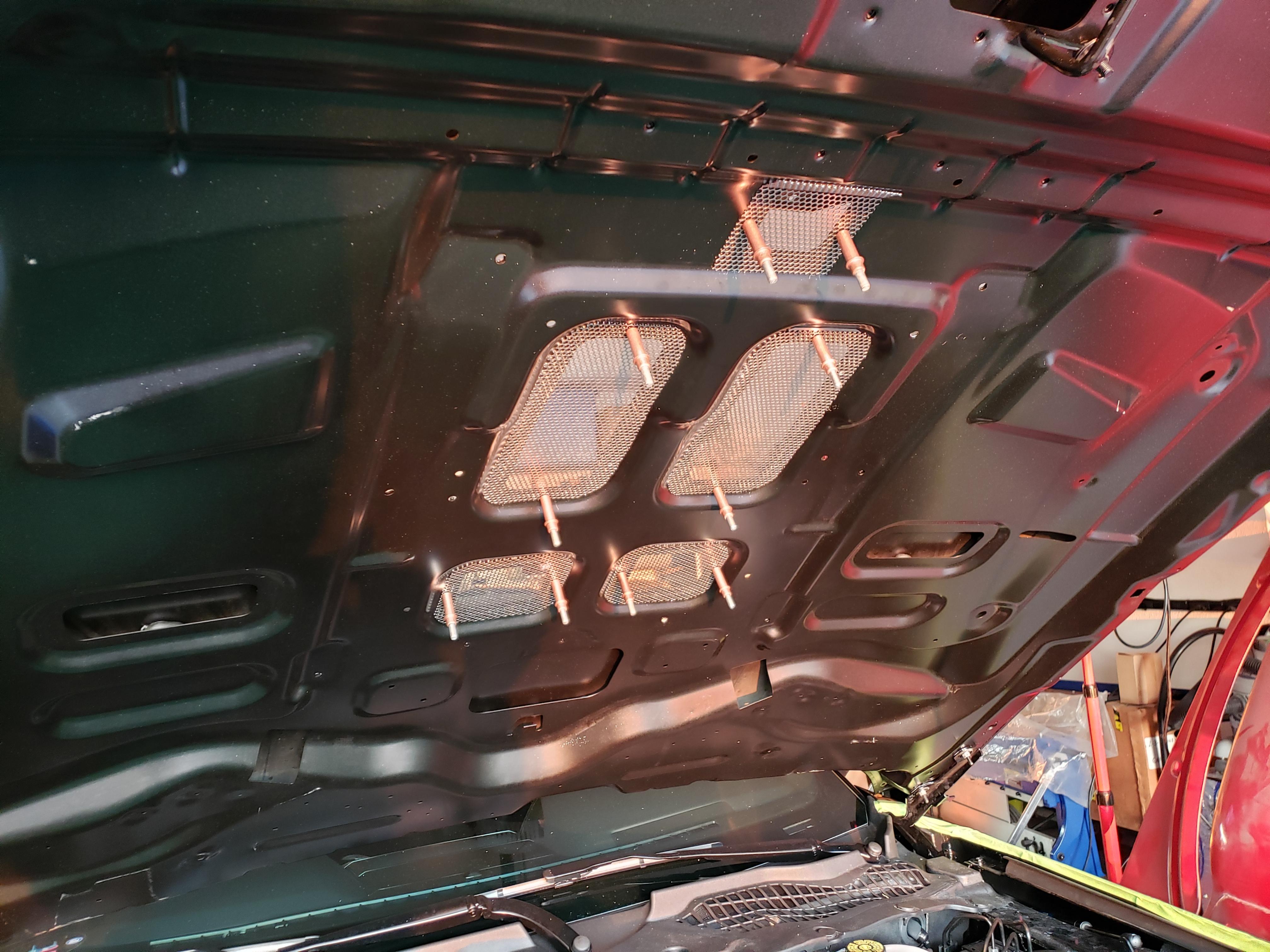 GT500 hood heat extractor vents custom screens