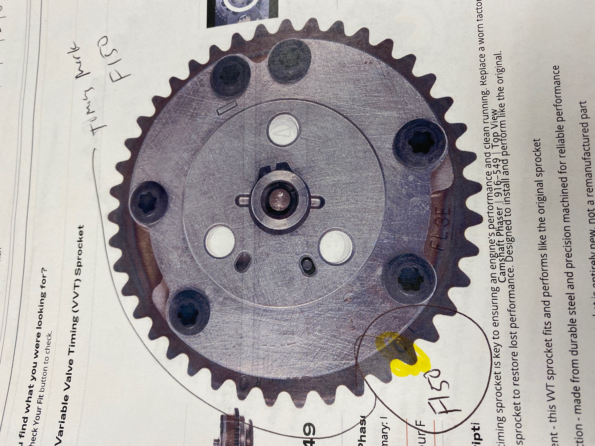 cam phaser f150 riming mark