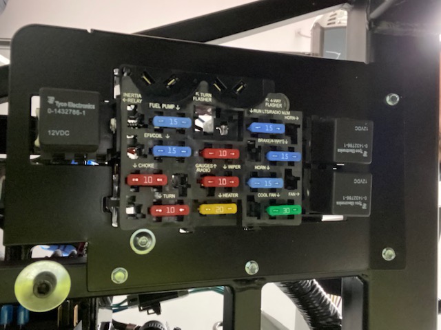Fuse panel installed