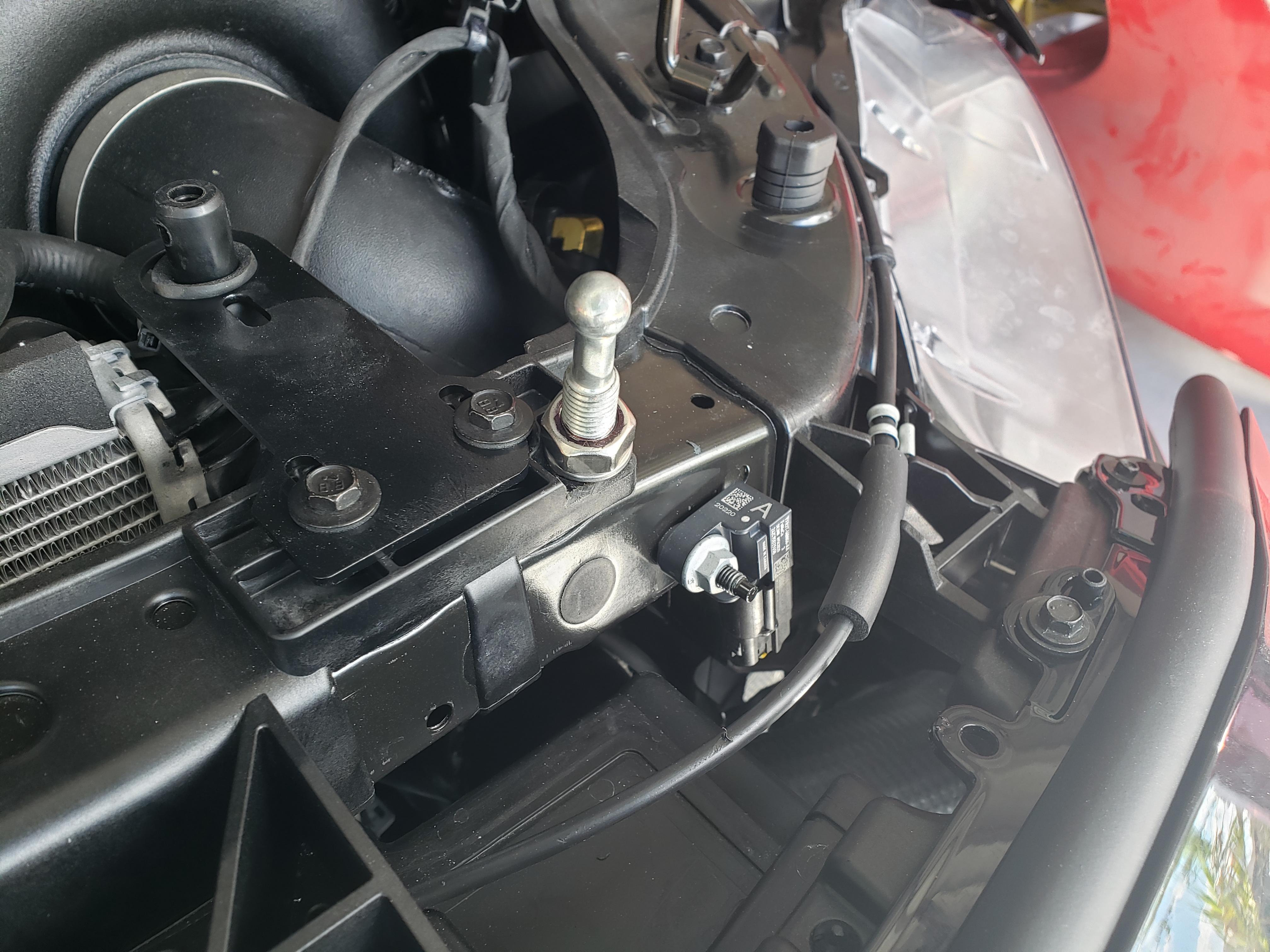 Hood pin & radiator core support