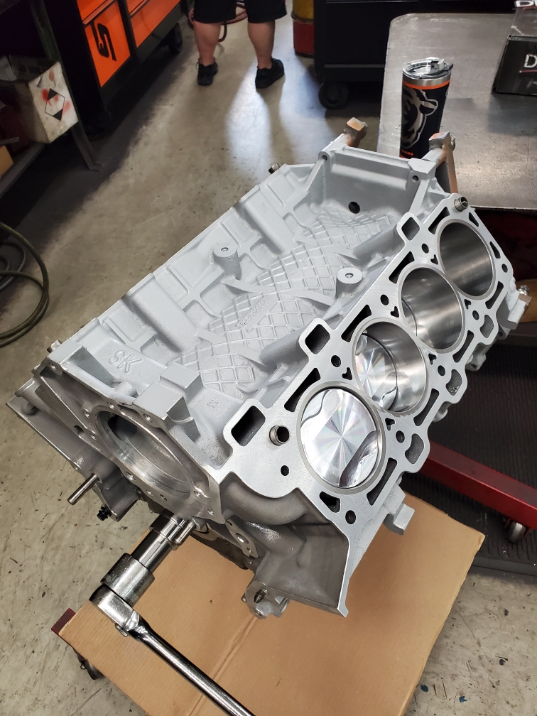 completed coyote sleeved short block