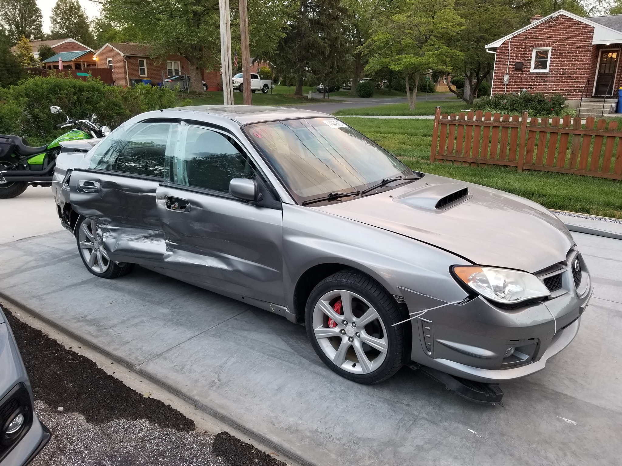 She's in the driveway!