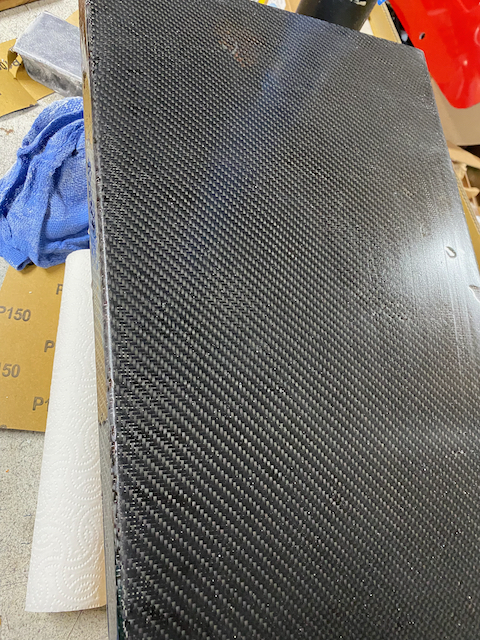 Continuing sanding with a block. Getting closer.