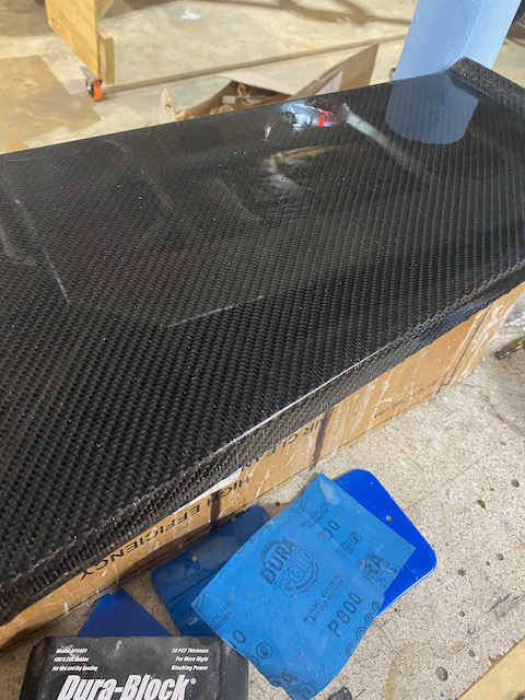 800 grit wet sand before hole cut out and clear coat