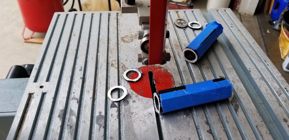 20200515 - Okay, both are cut and now I'll use a belt sander to dial in the depth and clean them up as well.
*NOTE: This can be done with a metal hacksaw, but I would put in a fresh "fine tooth" blade if I was going that route*