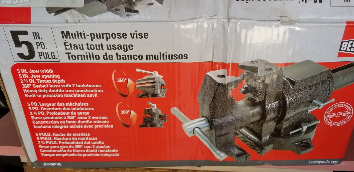 20200516 - Needed a shop vice.  Funny, I lived without one for so many years, but it's essential for some things, kind of like getting these ball joints screwed-in.
*NOTE:  This is a Bessey and made in Canda.  I'm trying to support our neighbors to the North!  Eh! :D