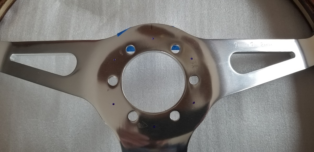 20210316 - Another view where the original pencil mark and the holes look very well spaced accordingly.  Time to drill it!