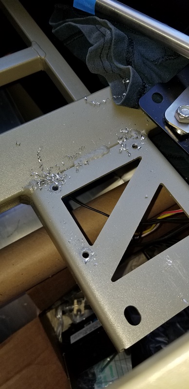 20210408 - Finally deciding on where to drill the bracket.