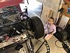 Briella working the tires