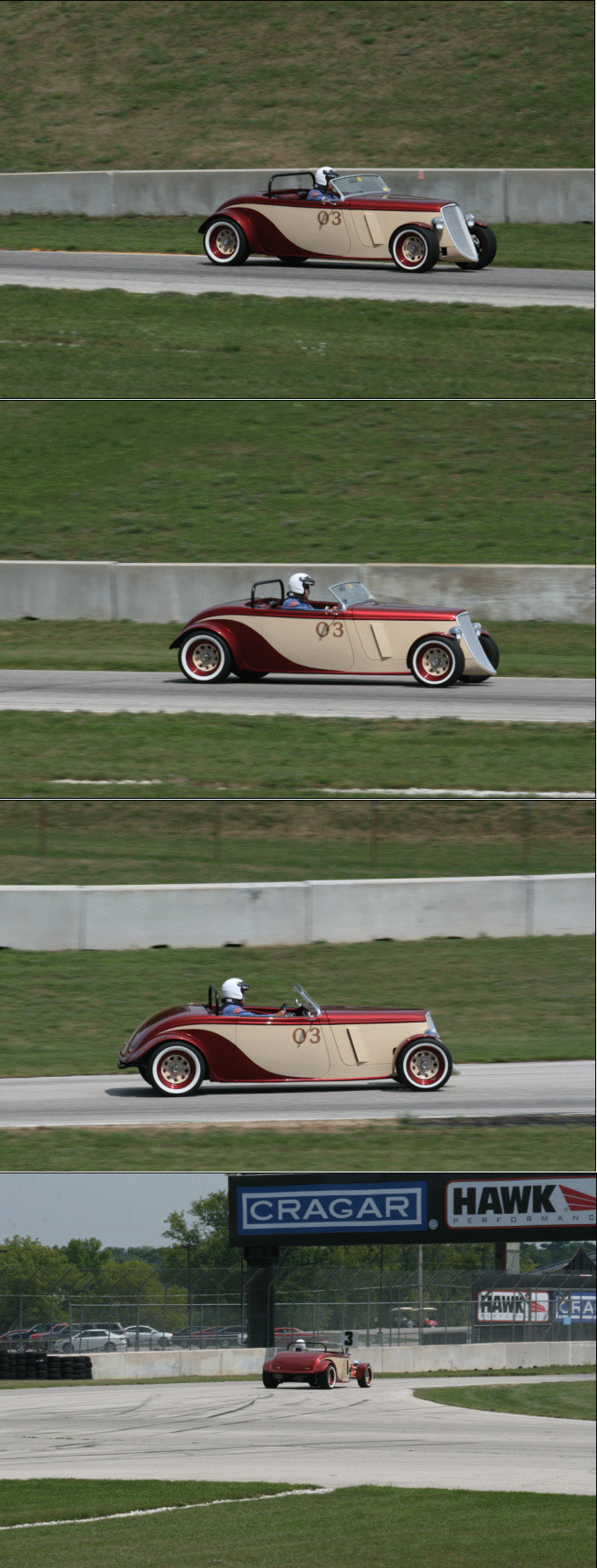 Road America, August, 2012, Northwoods Shelby Club, Final in series of photos of #007 with new QA1 Shocks installed.