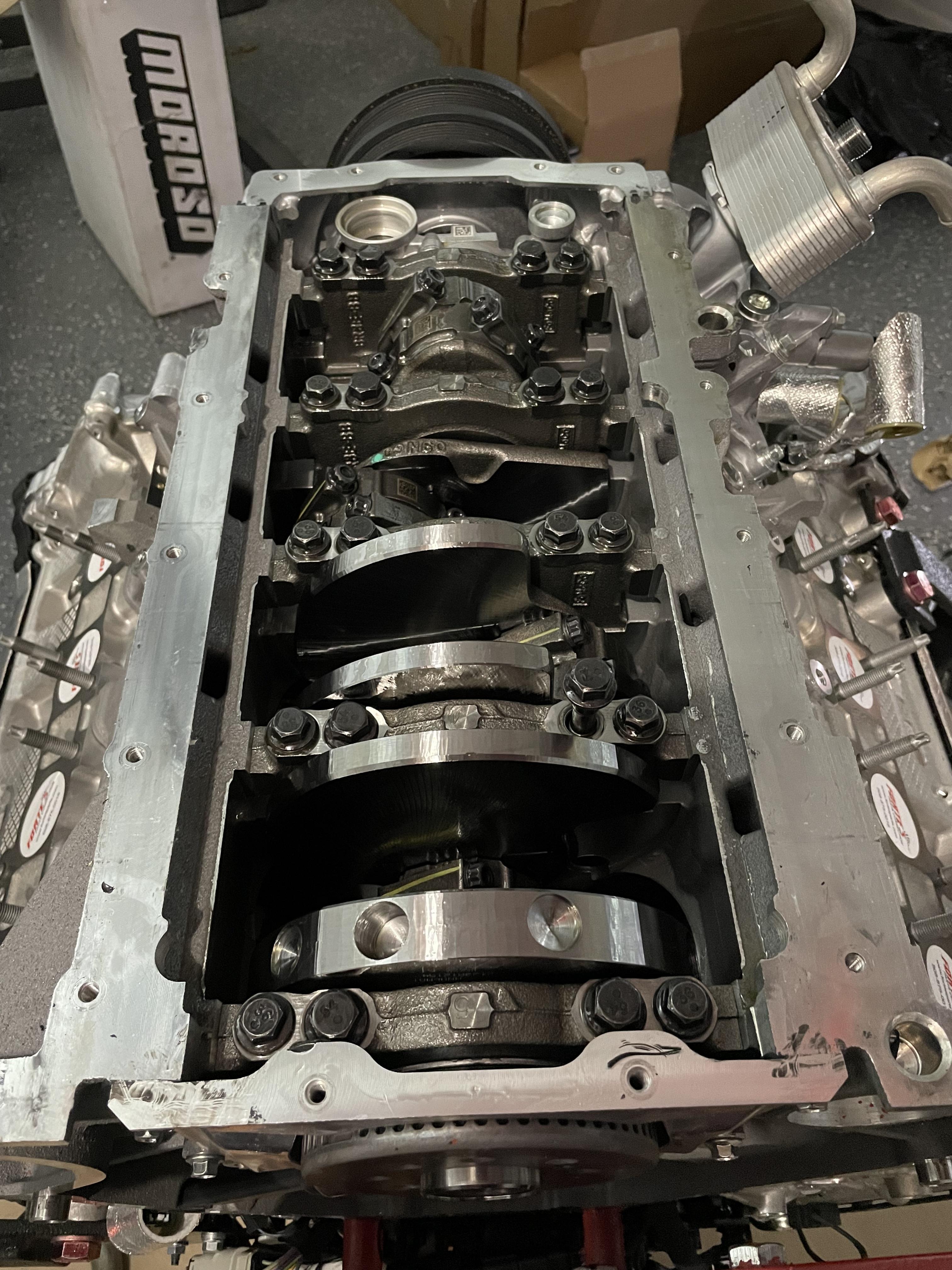 Oil pan removed