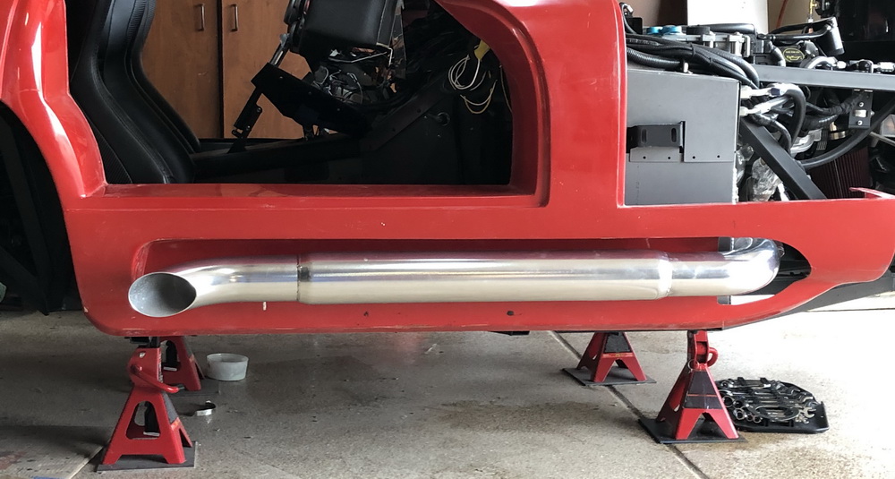 Boig Quietpipes -1 on Gen 3 Type 65 Coupe attached to Gen 2 Coyote