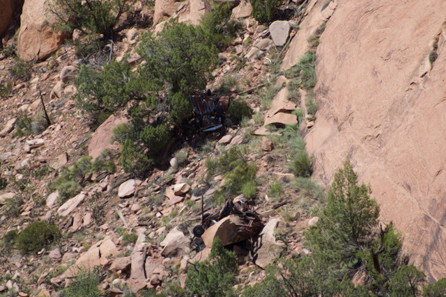 Cars off a cliff