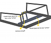 Welded underneath the 2x2 frame