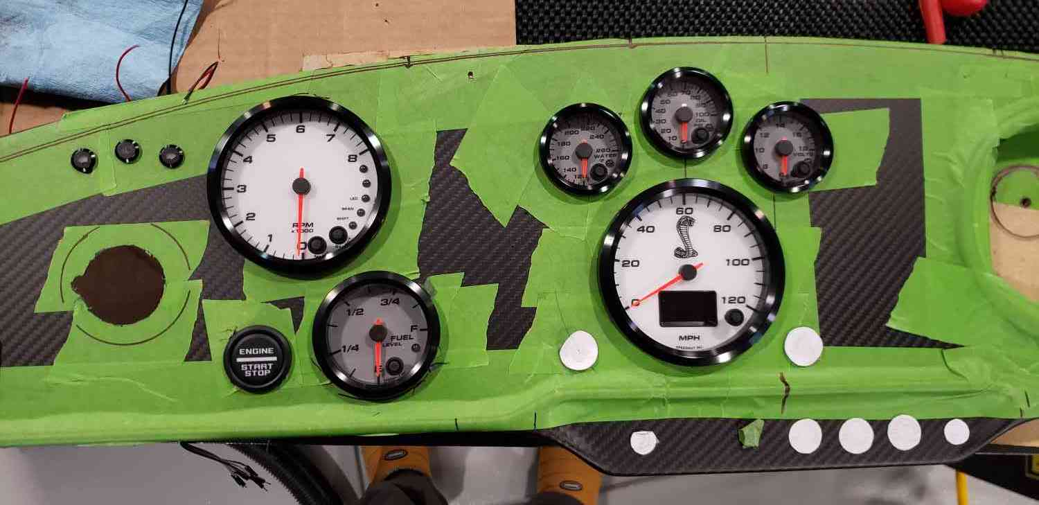 dash gauges installed