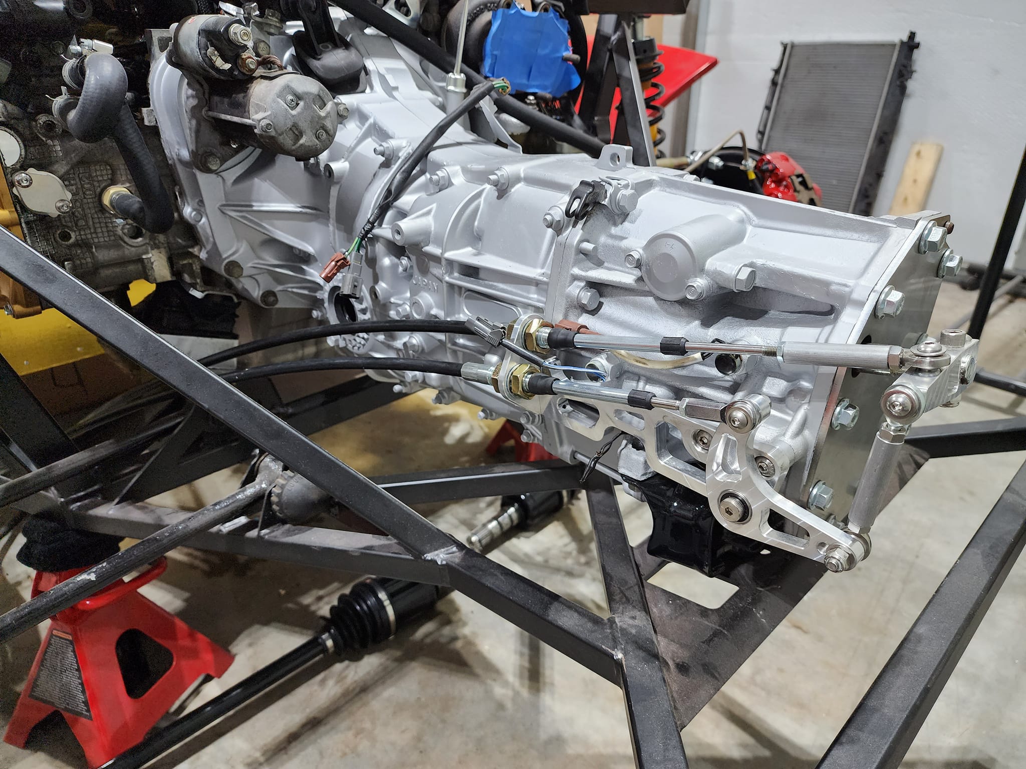 shifter cables at bell crank