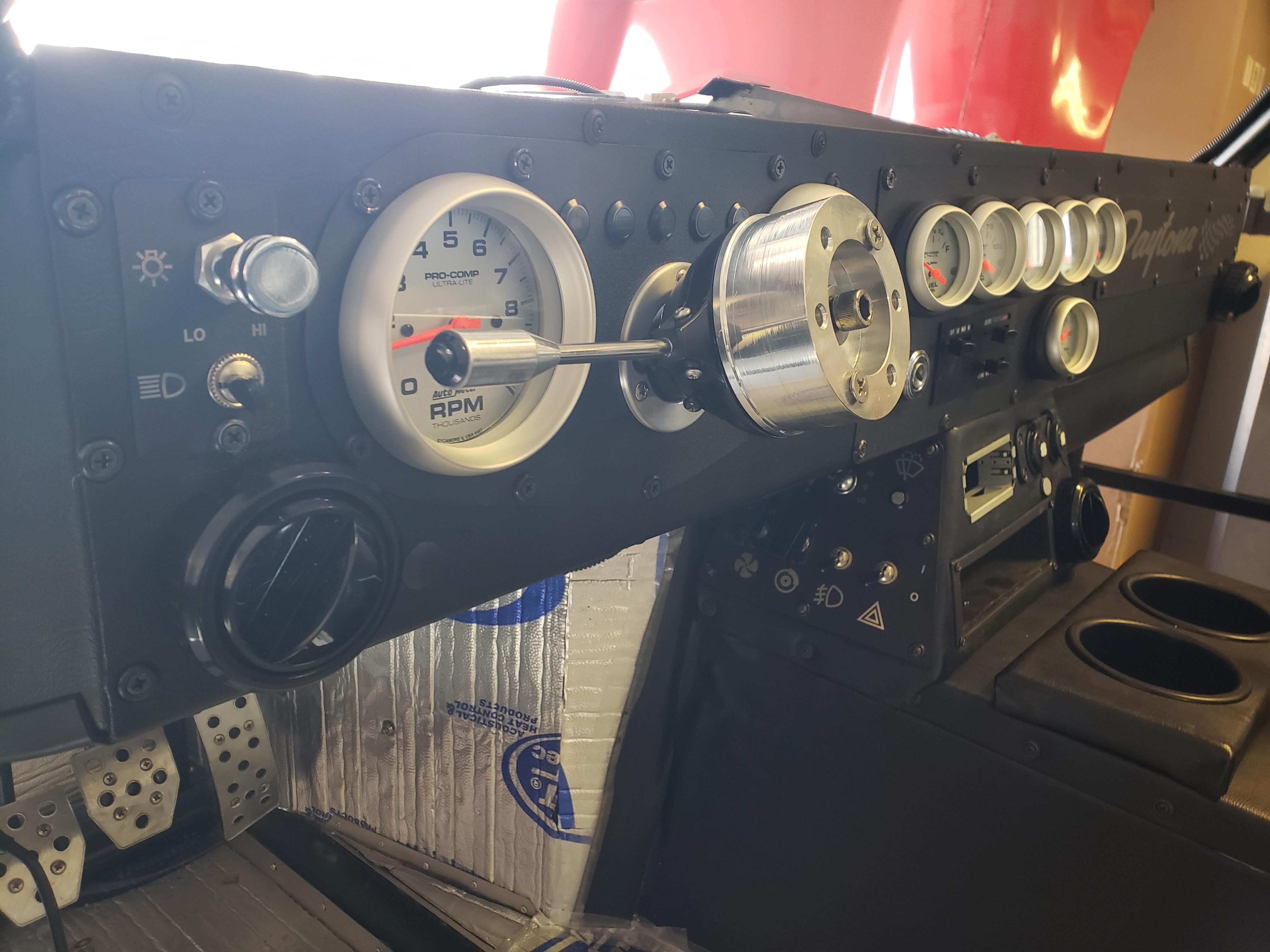 Front portion of dashboard installed and finished.