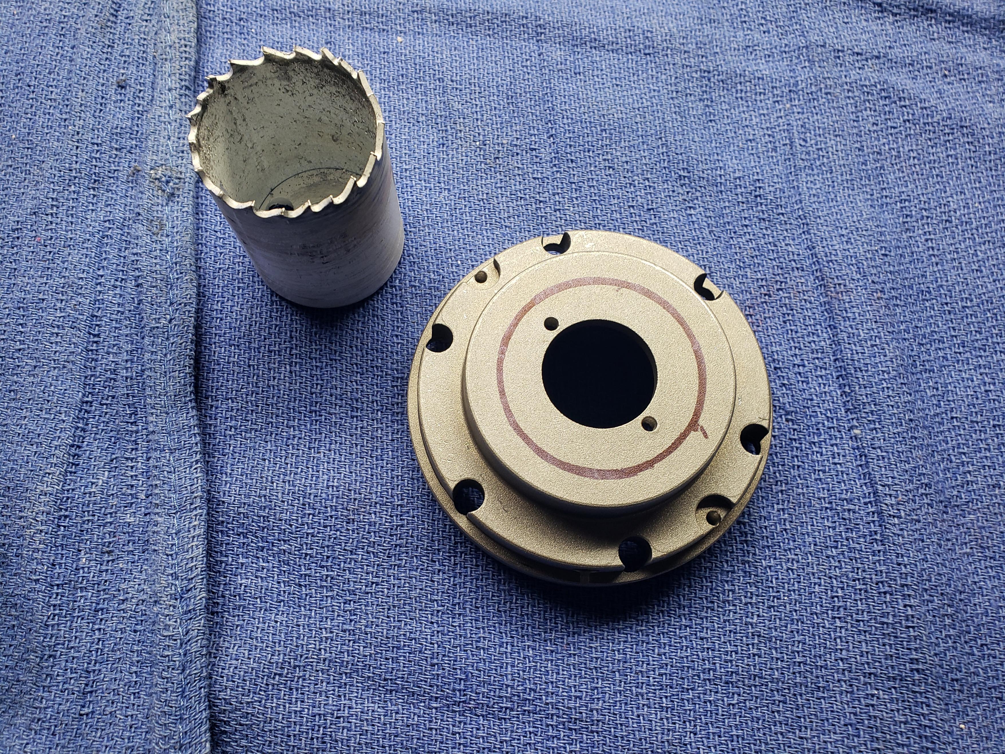 Alternate method to fix NRG rear half to FFR hub without jig.
