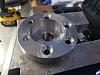 Counter-sinking FFR hub's original bolt holes.